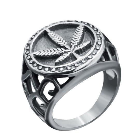 Bague feuille d'argent « Mary Jane » de Strains